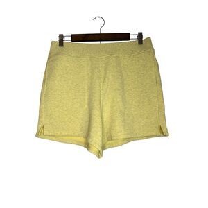 Madewell Heather Yellow Cotton Weekend Lounge Sweatpant Shorts Size Large NWT